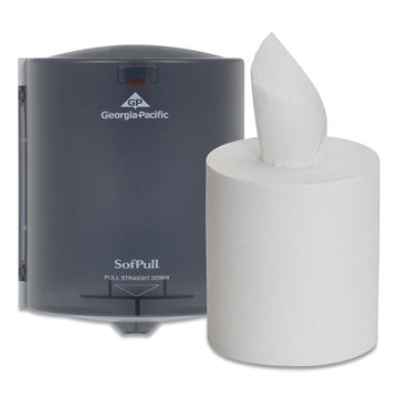 Georgia Pacific® Professional Sofpull Center Pull Hand Towel Dispenser, Includes Roll Of 320 Centerpull Towels, 9.56 X 9.38 X 12.06, Gray freeshipping - TVN Wholesale